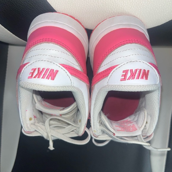 Nike Pink and White Low-Top Sneakers Kids Size 3 - Picture 15 of 16
